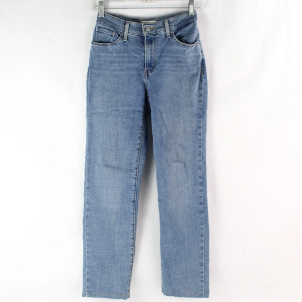 Levi's Junior Girl's Light Blue Straight Skinny Jeans Size 2M Altered