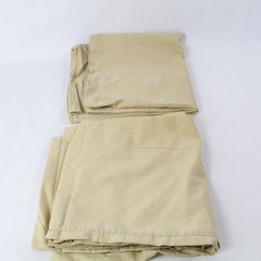 Set of 2 JCPenney Beige King Size Pillowcases for DIY Crafting - Pre-owned