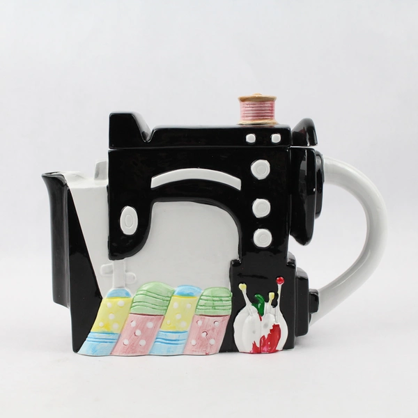 Wang's International Ceramic Sewing Machine Teapot Flawed