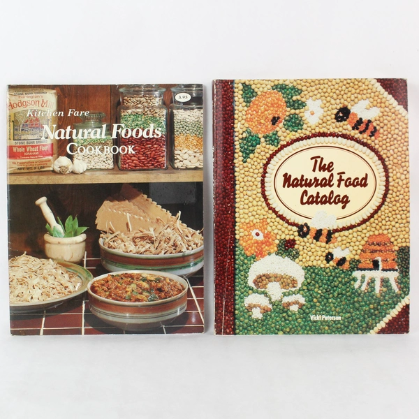 Lot of 2 Vintage Natural Food Books: Cookbook & Catalog, Pre-owned