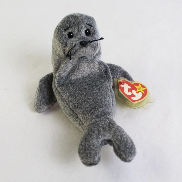 Ty Beanie Baby 7.5 inch Slippery the Seal Toy 1999