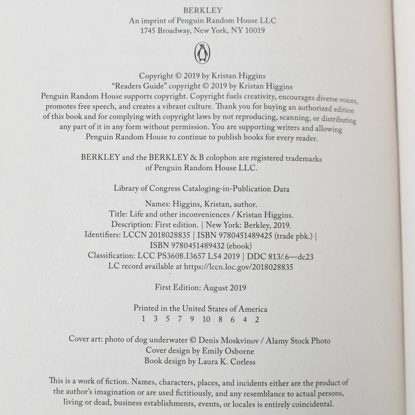 Kristan Higgins Life and Other Inconveniences Novel 2019 Paperback Good