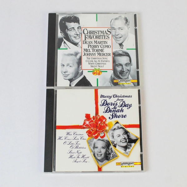 Lot of 2 Vintage 1992 Christmas CDs - Doris Day, Dean Martin, Holiday Favorites