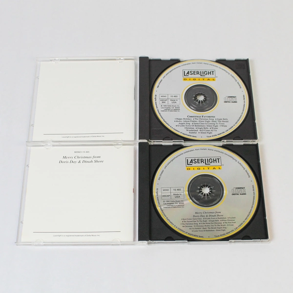 Lot of 2 Vintage 1992 Christmas CDs - Doris Day, Dean Martin, Holiday Favorites