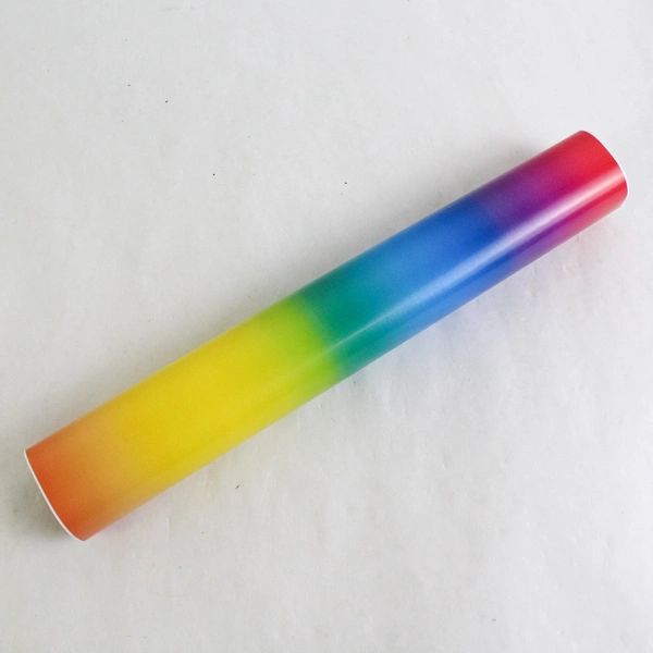 Lot of 2 Crafters Square Vinyl Paper Permanent 12x48" Rainbow