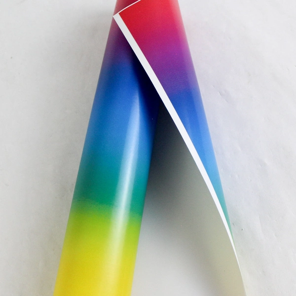 Lot of 2 Crafters Square Vinyl Paper Permanent 12x48" Rainbow