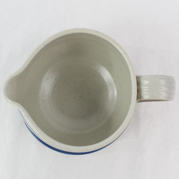 Handmade Blue & Gray Ceramic Pitcher 3.5" Tall Signed Rosman Pottery