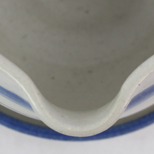 Handmade Blue & Gray Ceramic Pitcher 3.5" Tall Signed Rosman Pottery