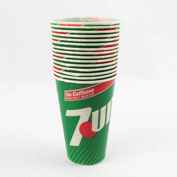 Lot of 15 Vintage Sweetheart 7 Up Waxed Wax Paper Cups 4.5"