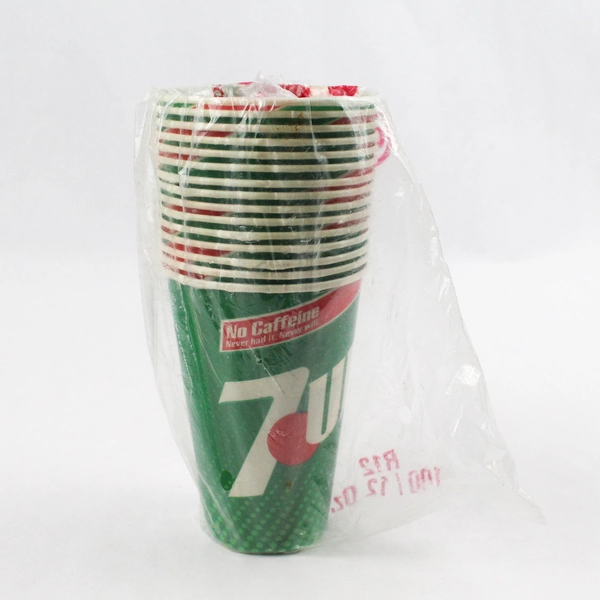 Lot of 15 Vintage Sweetheart 7 Up Waxed Wax Paper Cups 4.5"