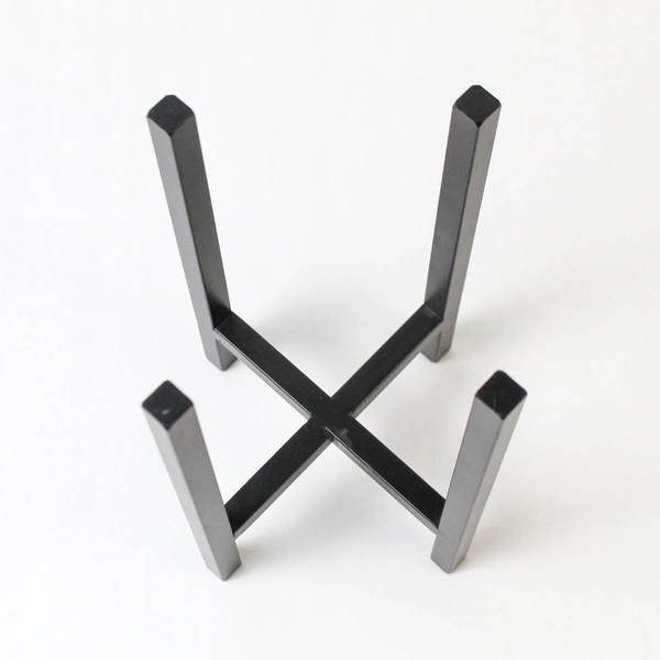 Small Black Metal Vase Holder for 5x5 Inch Pots - Elegant Home Décor