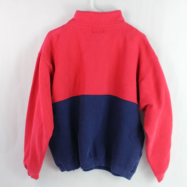 Vintage Cascade Sport Women's Red & Blue Quarter Zip Sweatshirt Size M