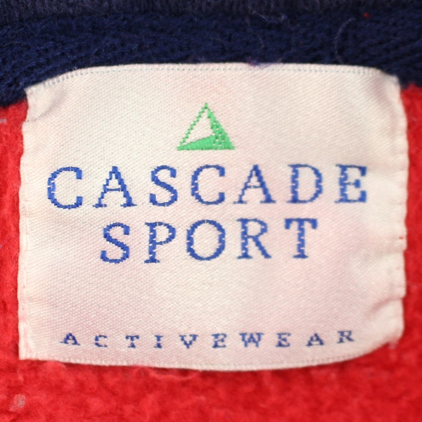 Vintage Cascade Sport Women's Red & Blue Quarter Zip Sweatshirt Size M