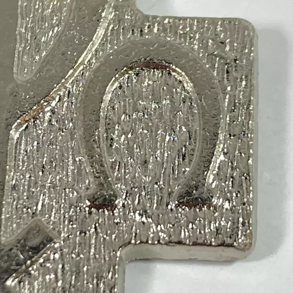 Catholic Alpha Omega Silver Tone Cross Charm Pendant - 1 1/8" Long