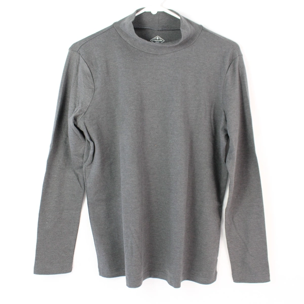 St. John's Bay Women's Gray Long Sleeve Turtleneck Petite Large Cotton Blend