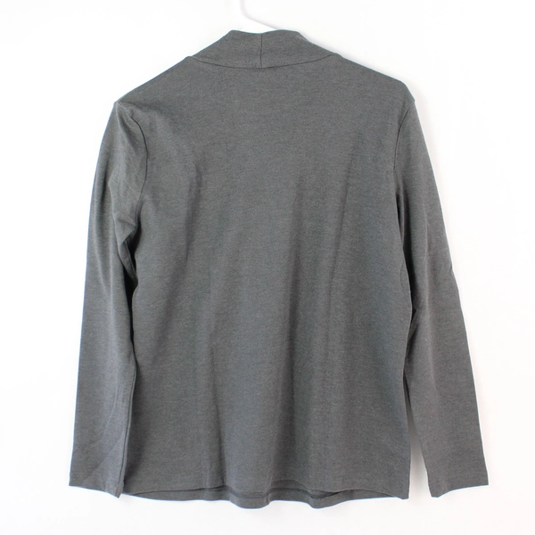 St. John's Bay Women's Gray Long Sleeve Turtleneck Petite Large Cotton Blend