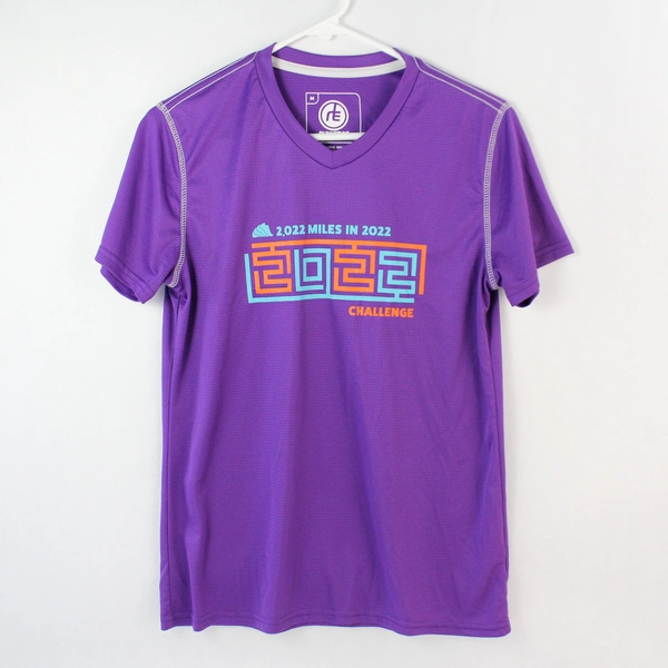Run the Edge Women's Purple V-Neck Jersey Size M 2,022 Miles in 2022 Challenge