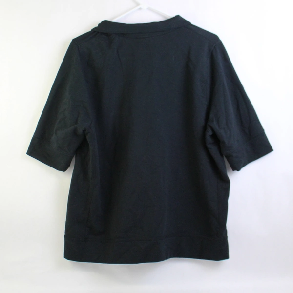 Lane Bryant Women's Size 14/16 Half Sleeve Zip Up Jacket Sweatshirt Black