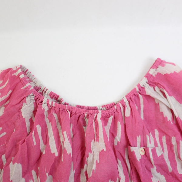 J Crew Elastic Neckline Top Pink Size Small Sheer Cotton