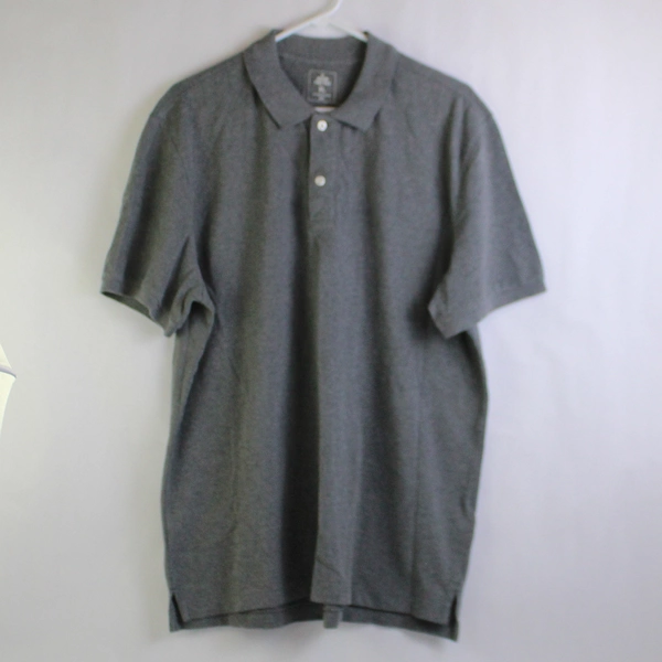Gap The Modern Pique Polo Size XL Men's Polo Top Shirt Gray Knit