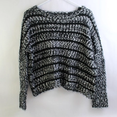 Forever 21 Black White Knit Sweater Pullover Size Large