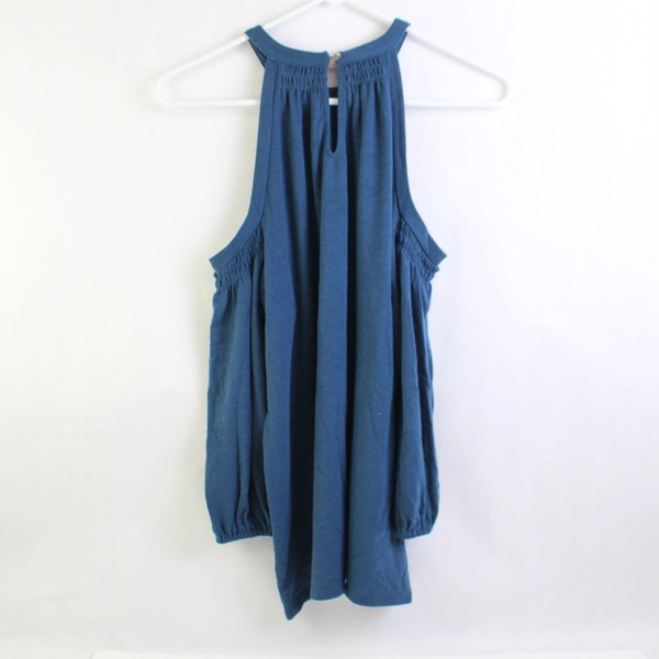 Ann Taylor LOFT Women's Blue Cold Shoulder Top Blouse Size XS