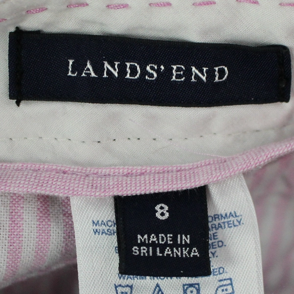 Land's End Women's Black Cotton Mid Rise Shorts Size 8 - Good Condition