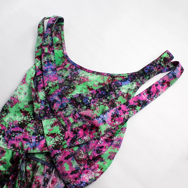 Forever 21 Multi Color Sleeveless Maxi Dress Cross Back Size XS Lightweight