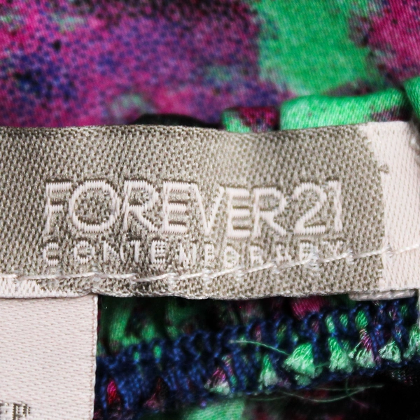 Forever 21 Multi Color Sleeveless Maxi Dress Cross Back Size XS Lightweight