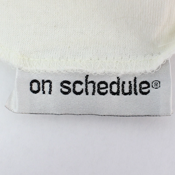 On Schedule Vintage Women's White Long Sleeve Top Size M, Good Condition