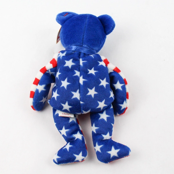 2002 Ty Beanie Babies Liberty the Bear with Tags Blue Head Version