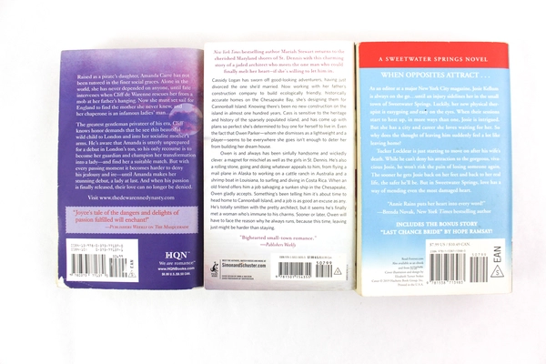 Lot of 3 Romance Novels by Annie Rains, Mariah Stewart & Brenda Joyce