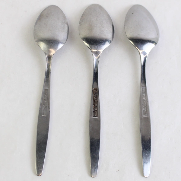 Vintage Interpur Jardinera Flower Daisy Stainless Steel Flatware 3 Pc Set Japan