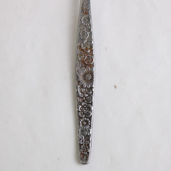 Vintage Interpur Jardinera Flower Daisy Stainless Steel Flatware 3 Pc Set Japan