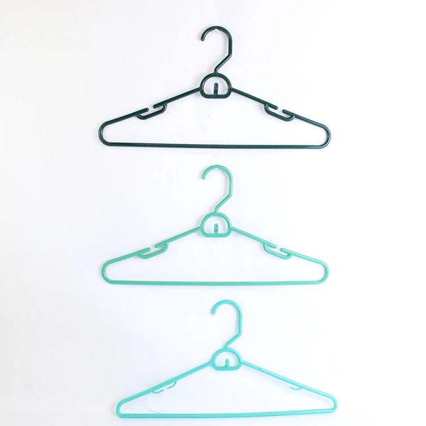 Mixed Lot of 10 Green and White Clothes Hangers Closet Organization