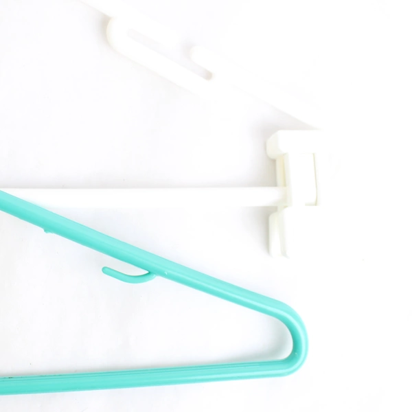 Mixed Lot of 10 Green and White Clothes Hangers Closet Organization