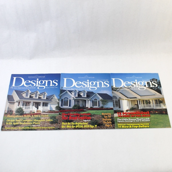 Lot of 3 Vintage Donald A. Gardner Designs Magazines Spring/Fall/Winter 1995