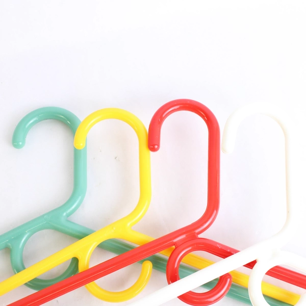 Lot of 10 Plastic Clothes Hangers Various Colors Closet Organization