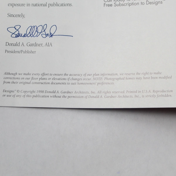 Lot of 2 Vintage Donald A. Gardner Designs Magazines 1994 & 1998 Issues