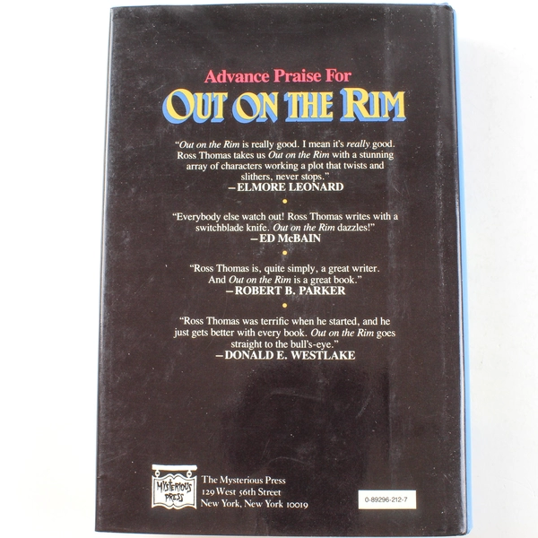 Out on the Rim by Ross Thomas 1987 Hardcover - Good Condition