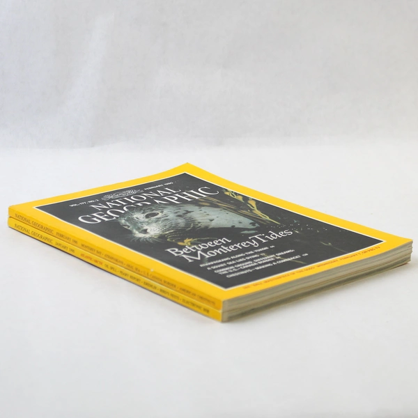 Lot of 2 Vintage 1990 National Geographic Magazines - January & February