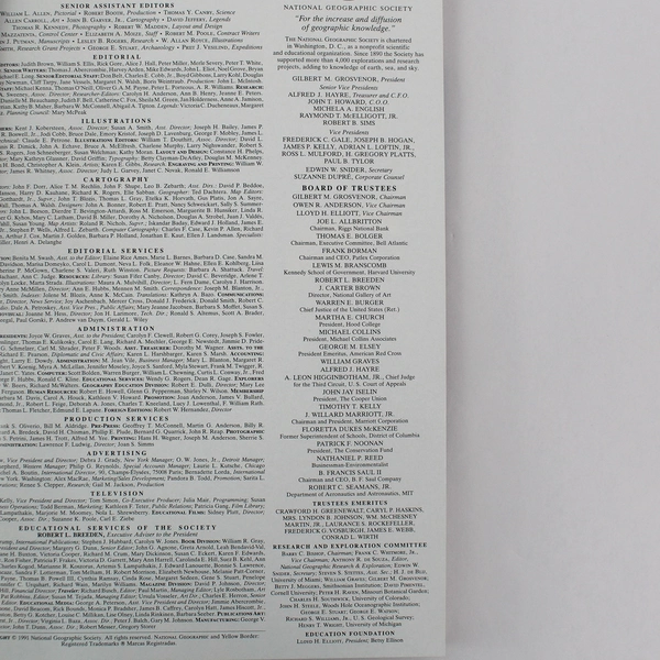 Lot of 3 Vintage 1991 National Geographic Magazines - March, June, October