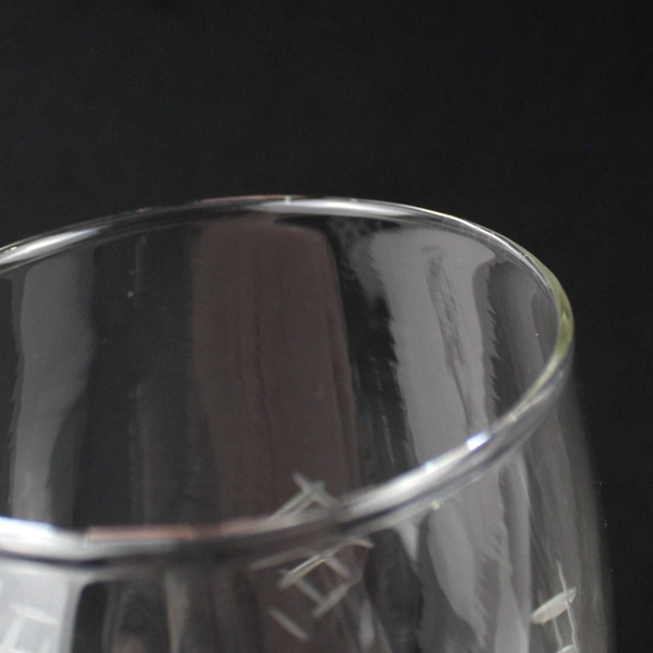 Set of 3 Vintage Javit Rain Pattern Etched Glass Water Goblets