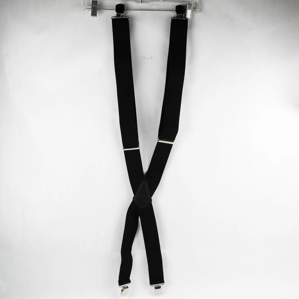 SuspenderStore Men's Black 54" Pin Clip Suspenders