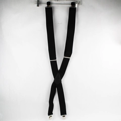 SuspenderStore Men's Black 54" Pin Clip Suspenders