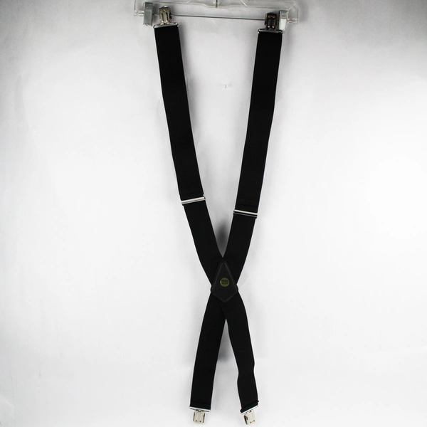SuspenderStore Men's Black 54" Pin Clip Suspenders