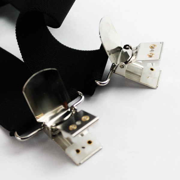 SuspenderStore Men's Black 54" Pin Clip Suspenders