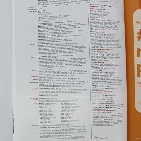 Lot of 2 National Geographic Magazines Jan & Apr 2011 - Collectible Issues