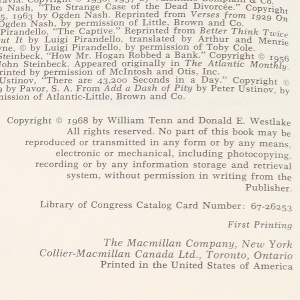 Once Against the Law by Donald E. Westlake 1968 Hardcover First Edition