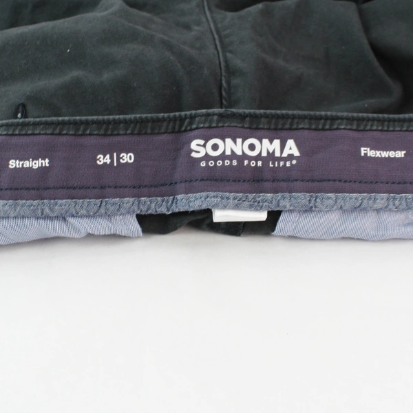 Sonoma Women's Flexwear Black Straight Leg Jeans Size 34 x 30 - Good Condition